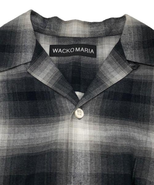 WACKO MARIA（ワコマリア）WACKO MARIA (ワコマリア) オンブレチェックオープンカラーS/Sシャツ グレー サイズ:SIZE Mの古着・服飾アイテム