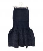 CFCLシーエフシーエル）の古着「FLUTED GLITTER MERMAID SKIRT」｜ネイビー