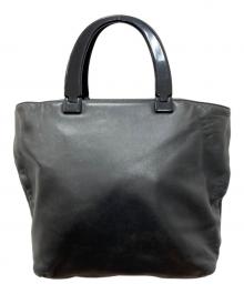 PRADA（プラダ）の古着「プラスチックハンドル ナッパーレザーハンドバッグ」｜ブラック