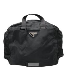 PRADA（プラダ）の古着「3WAY三角プレートナイロンバッグ/ウエストバッグ」｜ブラック