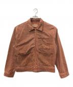 stussyステューシー）の古着「Denim Zip Work Jacket」｜ブラウン
