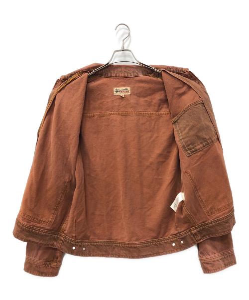 stussy（ステューシー）stussy (ステューシー) Denim Zip Work Jacket ブラウン サイズ:SIZE Mの古着・服飾アイテム