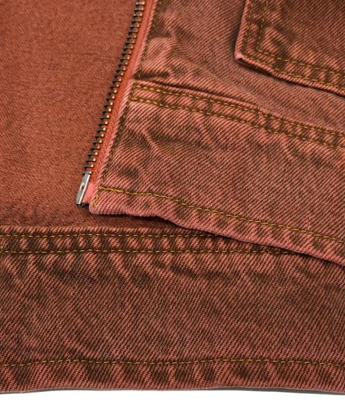 stussy（ステューシー）stussy (ステューシー) Denim Zip Work Jacket ブラウン サイズ:SIZE Mの古着・服飾アイテム
