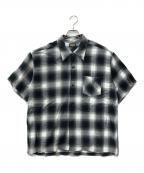 SUGAR CANEシュガーケーン）の古着「RAYON OMBRE CHECK OPEN SHIRT」｜グレー