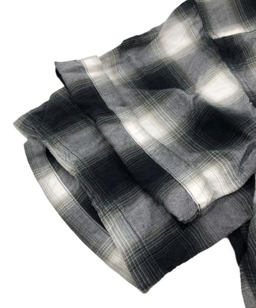 SUGAR CANE（シュガーケーン）SUGAR CANE (シュガーケーン) RAYON OMBRE CHECK OPEN SHIRT グレー サイズ:SIZE Lの古着・服飾アイテム