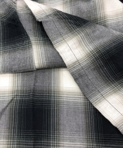 SUGAR CANE（シュガーケーン）SUGAR CANE (シュガーケーン) RAYON OMBRE CHECK OPEN SHIRT グレー サイズ:SIZE Lの古着・服飾アイテム