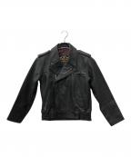 casual leatherカジュアルレザー）の古着「レザージャケット」｜ブラック