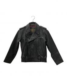 casual leather（カジュアルレザー）の古着「レザージャケット」｜ブラック
