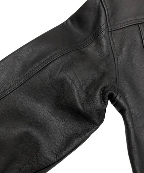 casual leather（カジュアルレザー）casual leather (カジュアルレザー) レザージャケット ブラック サイズ:Mの古着・服飾アイテム