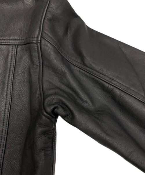 casual leather（カジュアルレザー）casual leather (カジュアルレザー) レザージャケット ブラック サイズ:Mの古着・服飾アイテム