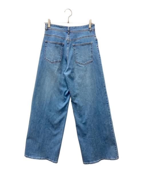 ANAYI（アナイ）ANAYI (アナイ) ストレッチデニムワイドパンツ ブルー サイズ:38の古着・服飾アイテム