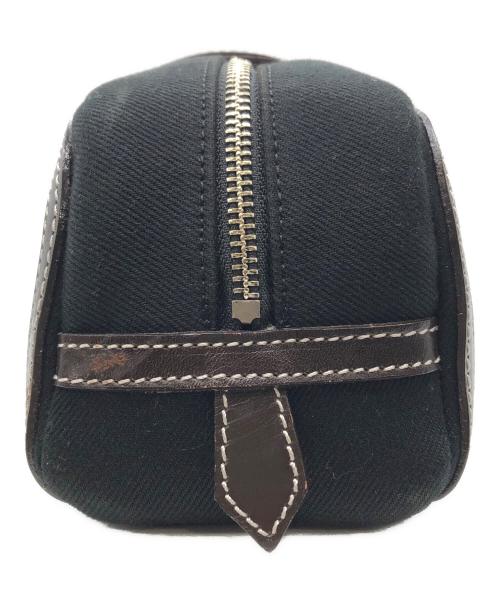 BURBERRY BLUE LABEL（バーバリー ブルー レーベル）BURBERRY BLUE LABEL (バーバリー ブルー レーベル) キャンバスボストンバッグ ブラックの古着・服飾アイテム