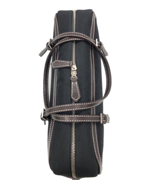BURBERRY BLUE LABEL（バーバリー ブルー レーベル）BURBERRY BLUE LABEL (バーバリー ブルー レーベル) キャンバスボストンバッグ ブラックの古着・服飾アイテム