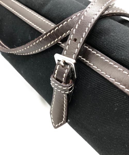 BURBERRY BLUE LABEL（バーバリー ブルー レーベル）BURBERRY BLUE LABEL (バーバリー ブルー レーベル) キャンバスボストンバッグ ブラックの古着・服飾アイテム