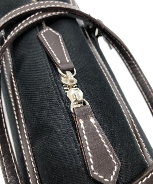BURBERRY BLUE LABEL（バーバリー ブルー レーベル）BURBERRY BLUE LABEL (バーバリー ブルー レーベル) キャンバスボストンバッグ ブラックの古着・服飾アイテム
