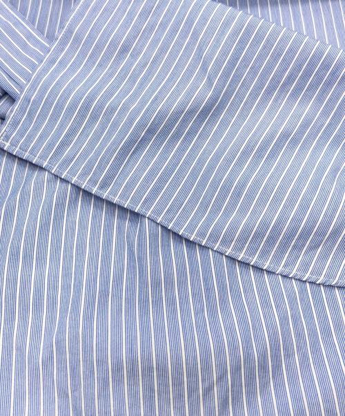 PLAY COMME des GARCONS（プレイコムデギャルソン）PLAY COMME des GARCONS (プレイコムデギャルソン) ハートワッペンストライプシャツ ブルー サイズ:SIZE Mの古着・服飾アイテム