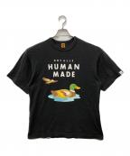 HUMAN MADEヒューマンメイド）の古着「ダックプリントTシャツ」｜ブラック