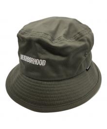 NEIGHBORHOOD（ネイバーフッド）の古着「LOGO BUCKET HAT」｜グリーン