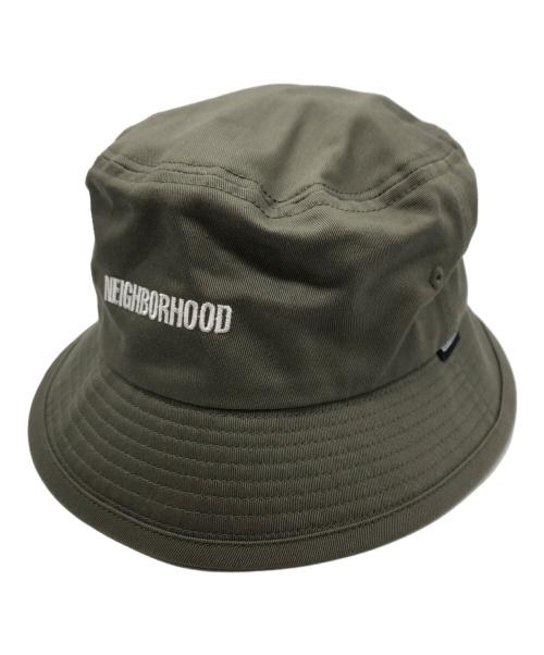 NEIGHBORHOOD（ネイバーフッド）NEIGHBORHOOD (ネイバーフッド) LOGO BUCKET HAT グリーン サイズ:Lの古着・服飾アイテム