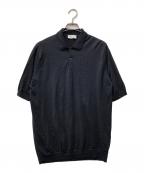 JOHN SMEDLEY×UNITED ARROWSジョンスメドレー×ユナイテッドアローズ）の古着「ニットポロシャツ」｜ネイビー