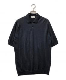 JOHN SMEDLEY×UNITED ARROWS（ジョンスメドレー×ユナイテッドアローズ）の古着「ニットポロシャツ」｜ネイビー