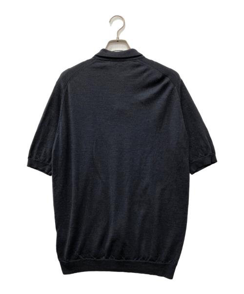 JOHN SMEDLEY（ジョンスメドレー）JOHN SMEDLEY (ジョンスメドレー) UNITED ARROWS (ユナイテッドアローズ) ニットポロシャツ ネイビー サイズ:Lの古着・服飾アイテム