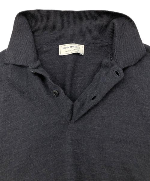 JOHN SMEDLEY（ジョンスメドレー）JOHN SMEDLEY (ジョンスメドレー) UNITED ARROWS (ユナイテッドアローズ) ニットポロシャツ ネイビー サイズ:Lの古着・服飾アイテム