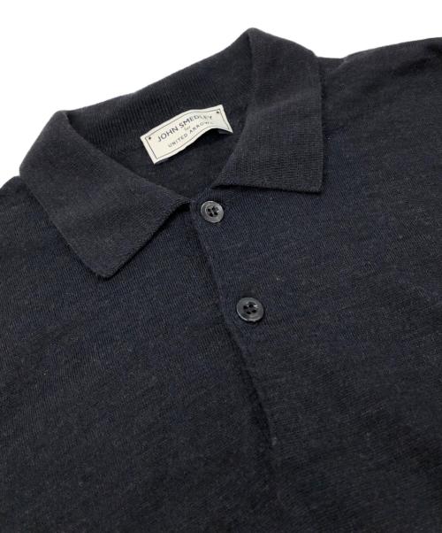 JOHN SMEDLEY（ジョンスメドレー）JOHN SMEDLEY (ジョンスメドレー) UNITED ARROWS (ユナイテッドアローズ) ニットポロシャツ ネイビー サイズ:Lの古着・服飾アイテム