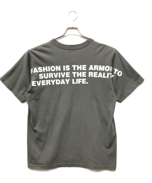 sacai（サカイ）sacai (サカイ) Graphic Print T-Shirt グリーン サイズ:4の古着・服飾アイテム