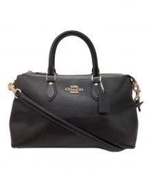 COACH（コーチ）の古着「ジョージア サッチェル ショルダー 2WAYバッグ」｜ブラック