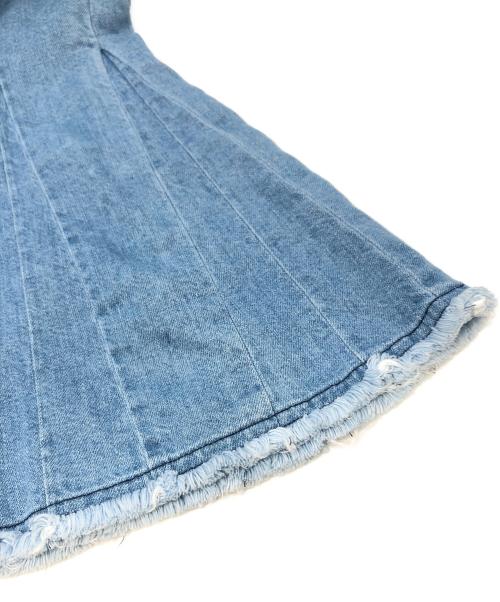 THIRD MAGAZINE（サードマガジン）THIRD MAGAZINE (サードマガジン) ムラ糸デニムワンピース ブルー サイズ:9の古着・服飾アイテム