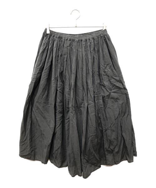 maison de soil（メゾンドソイル）maison de soil (メゾンドソイル) インドコットンピンタックスカート グレー サイズ:SIZE 1の古着・服飾アイテム