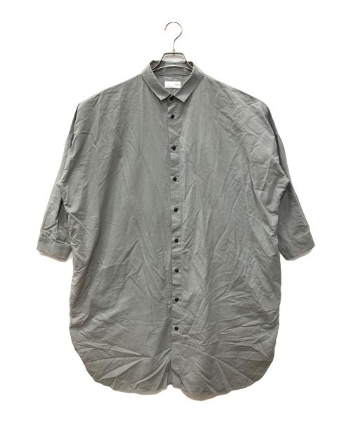 HUIS（ハウス）HUIS (ハウス) コットンリネンロングシャツ グレー サイズ:SIZE FREEの古着・服飾アイテム