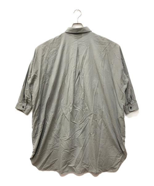 HUIS（ハウス）HUIS (ハウス) コットンリネンロングシャツ グレー サイズ:SIZE FREEの古着・服飾アイテム