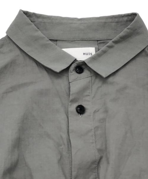 HUIS（ハウス）HUIS (ハウス) コットンリネンロングシャツ グレー サイズ:SIZE FREEの古着・服飾アイテム