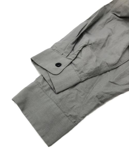 HUIS（ハウス）HUIS (ハウス) コットンリネンロングシャツ グレー サイズ:SIZE FREEの古着・服飾アイテム