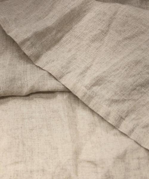 HUIS（ハウス）HUIS (ハウス) シャトルリネンライトショートスリーブロングシャツ ベージュ サイズ:SIZE FREEの古着・服飾アイテム