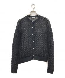 theory luxe（セオリーリュクス）の古着「シアーレースカーディガン」｜ブラック