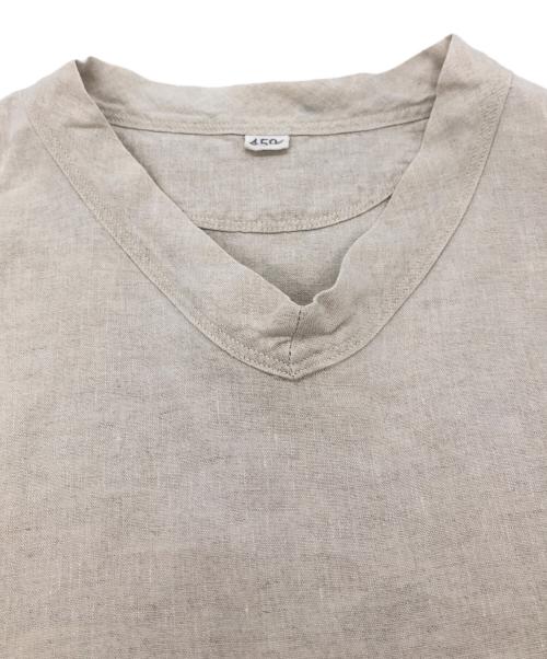 45R（フォーティファイブ・アール）45R (フォーティファイブ・アール) リネンの908VネックTシャツ アイボリー サイズ:★の古着・服飾アイテム