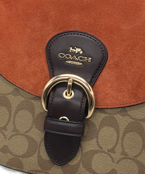 COACH（コーチ）COACH (コーチ) クリオ23 2WAYショルダーバッグ ベージュ×ブラックの古着・服飾アイテム