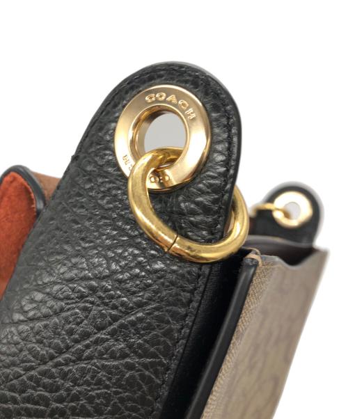COACH（コーチ）COACH (コーチ) クリオ23 2WAYショルダーバッグ ベージュ×ブラックの古着・服飾アイテム