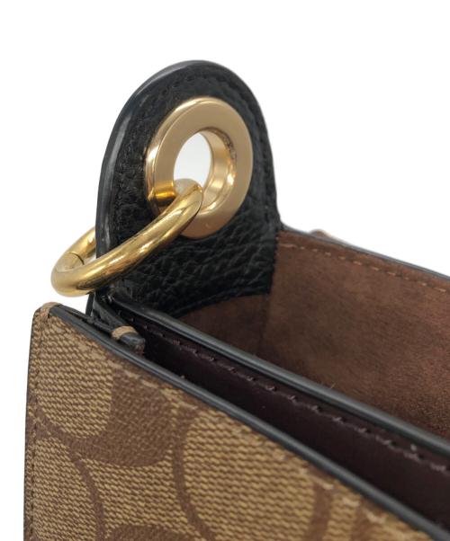 COACH（コーチ）COACH (コーチ) クリオ23 2WAYショルダーバッグ ベージュ×ブラックの古着・服飾アイテム