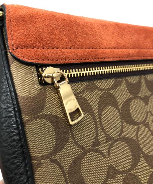 COACH（コーチ）COACH (コーチ) クリオ23 2WAYショルダーバッグ ベージュ×ブラックの古着・服飾アイテム