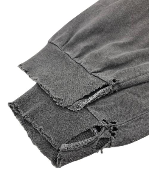 ANCELLM（アンセルム）ANCELLM (アンセルム) ダメージ加工ロングスリーブカットソー グレー サイズ:SIZE OS（ONE SIZE）の古着・服飾アイテム