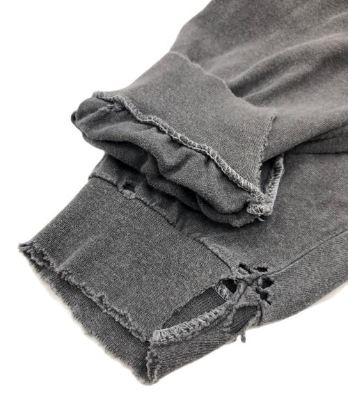 ANCELLM（アンセルム）ANCELLM (アンセルム) ダメージ加工ロングスリーブカットソー グレー サイズ:SIZE OS（ONE SIZE）の古着・服飾アイテム