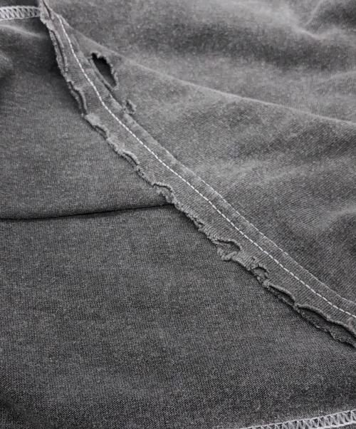 ANCELLM（アンセルム）ANCELLM (アンセルム) ダメージ加工ロングスリーブカットソー グレー サイズ:SIZE OS（ONE SIZE）の古着・服飾アイテム
