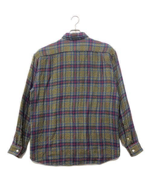 SUPREME（シュプリーム）SUPREME (シュプリーム) Basket Weave Plaid Shirt ブルー×イエロー サイズ:Lの古着・服飾アイテム