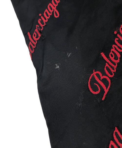 BALENCIAGA（バレンシアガ）BALENCIAGA (バレンシアガ) ロゴ刺繍レーヨン混シャツ ブラック サイズ:36の古着・服飾アイテム