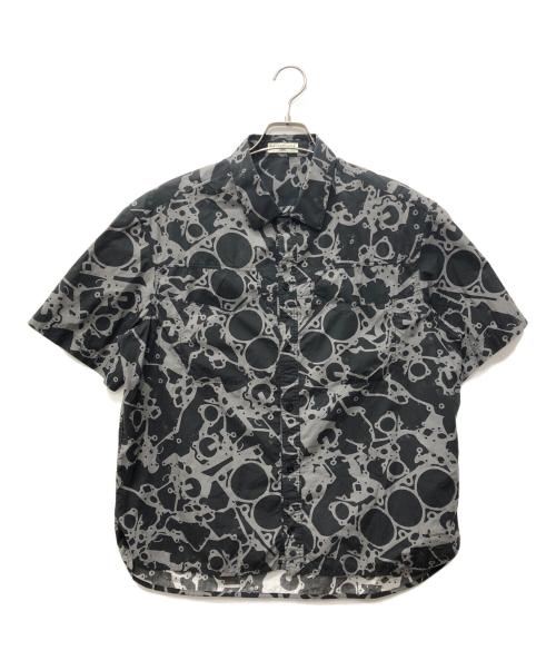BALENCIAGA（バレンシアガ）BALENCIAGA (バレンシアガ) メカニカル柄S/Sシャツ ブラック×グレー サイズ:SIZE 37の古着・服飾アイテム