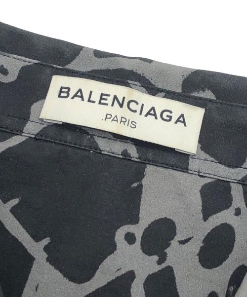 BALENCIAGA（バレンシアガ）BALENCIAGA (バレンシアガ) メカニカル柄S/Sシャツ ブラック×グレー サイズ:SIZE 37の古着・服飾アイテム